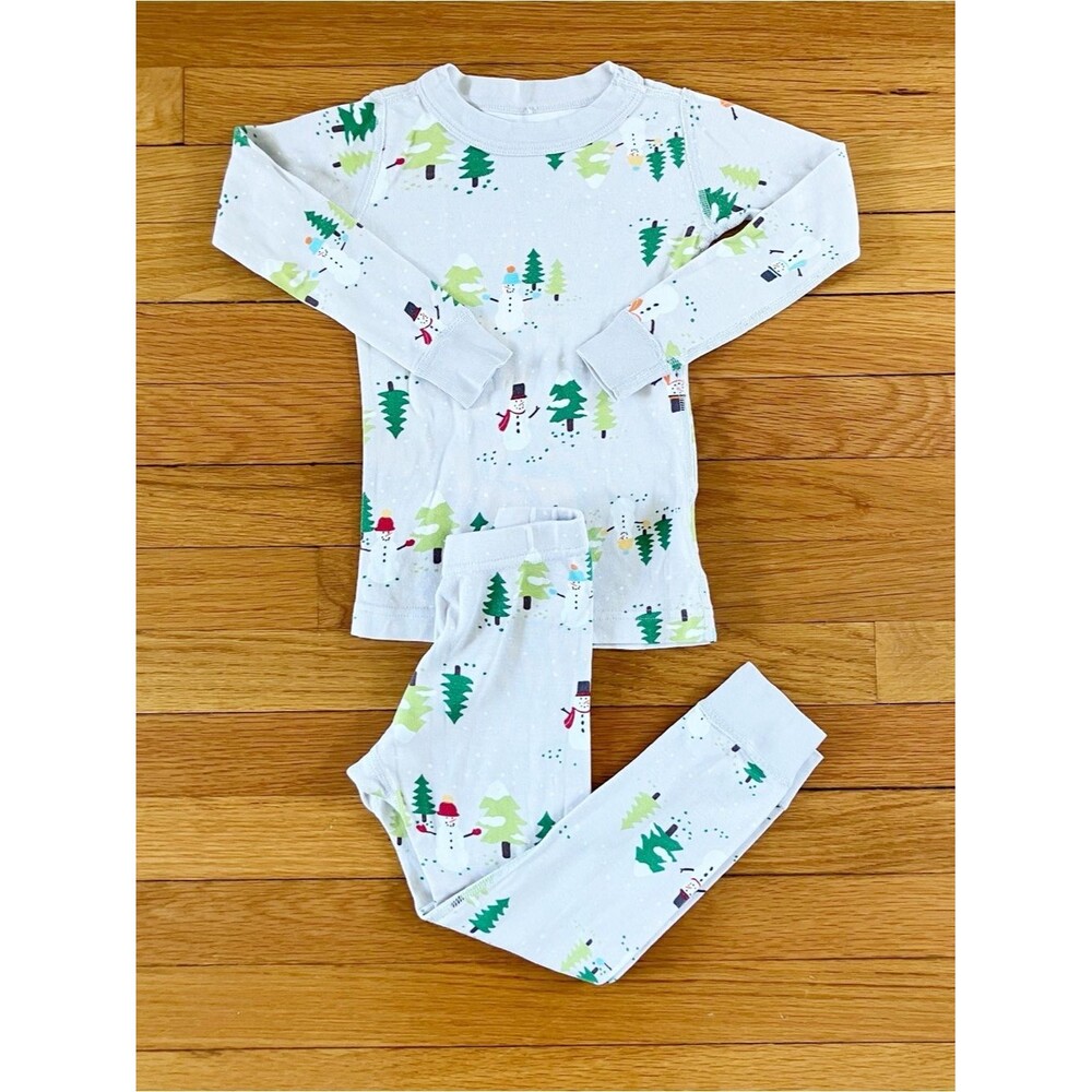 Hanna Andersson Moon And Back Cotton Winter Snowman Christmas Pajamas 100 4